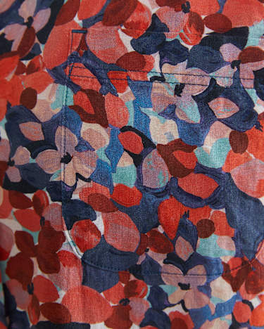 Alpha Tapered Shirt in RED MULTI
