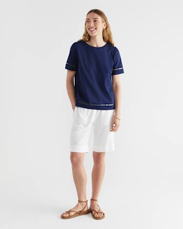Alexa Merc Tee in NAVY