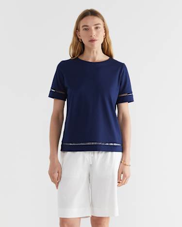 Alexa Merc Tee in NAVY