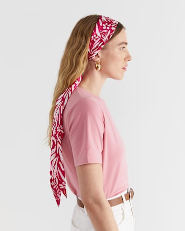 Farrah Silk Scarf in PINK MULTI