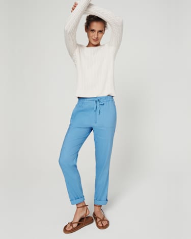 Rosa Linen Pant in MOROCCAN BLUE