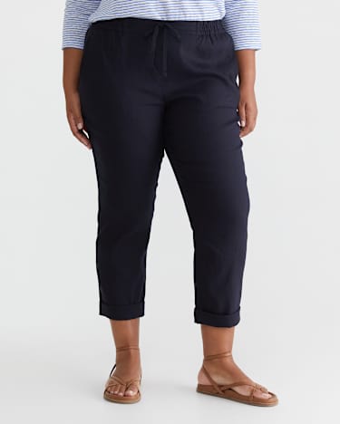Rosa Linen Pant in CLASSIC NAVY