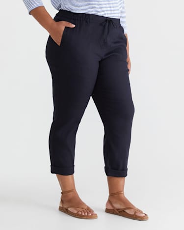 Rosa Linen Pant in CLASSIC NAVY