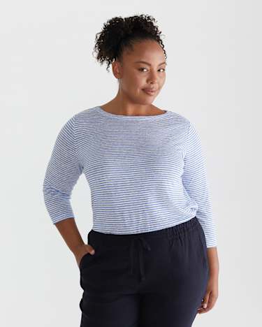 Rosa Linen Pant in CLASSIC NAVY