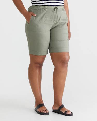 Rosa Linen Short in KHAKI