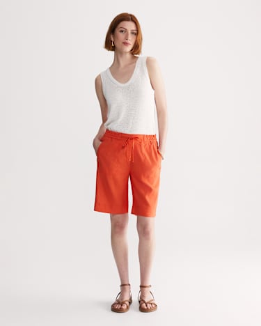 Rosa Linen Short in MELON