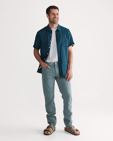 Tapered Bedford Jean in SLATE