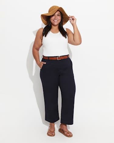 Laura Wide Leg Chino in CLASSIC NAVY