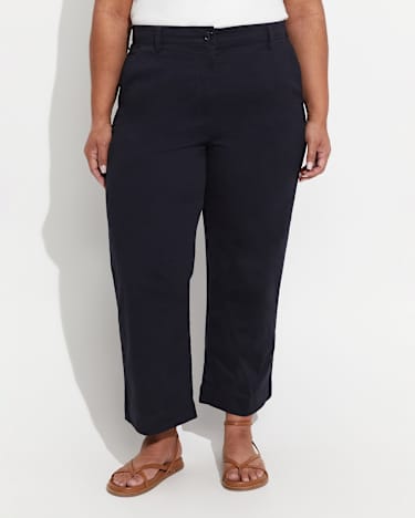 Laura Wide Leg Chino in CLASSIC NAVY