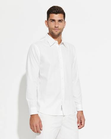 Long Sleeve Archie Shirt in WHITE