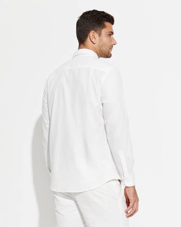 Long Sleeve Archie Shirt in WHITE