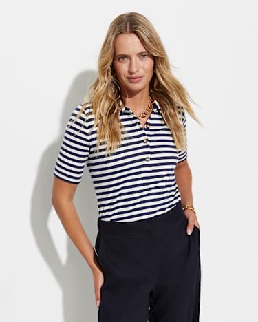 Rosa Wide Leg Pant in CLASSIC NAVY