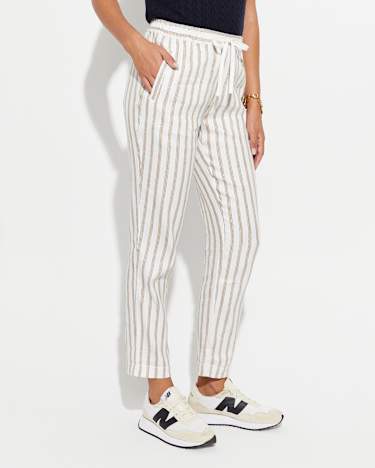 Rosa Stripe Linen Pant in MULTI WHITE
