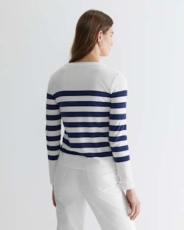 Britta Stripe Tee in NAVY/WHITE