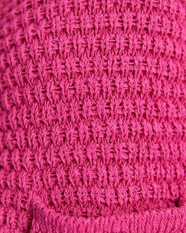 Olivia Tape Yarn Cardigan in CERISE