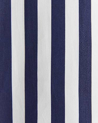 Hayley Stripe Cotton Silk Shirt in NAVY/WHITE