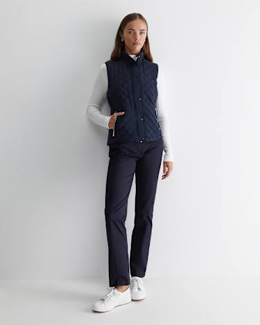 Vera Quilted Vest in NAVY
