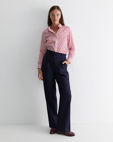 Stripe Lily Voile Shirt in PINK/WHITE