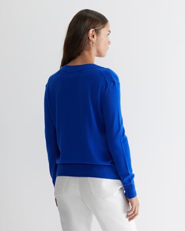 Laurina V-neck Sweater in COBALT