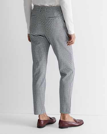 Evie Houndstooth Ponte Pant in BLACK MULTI