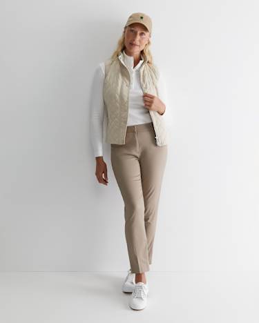Vera Quilted Vest in STONE