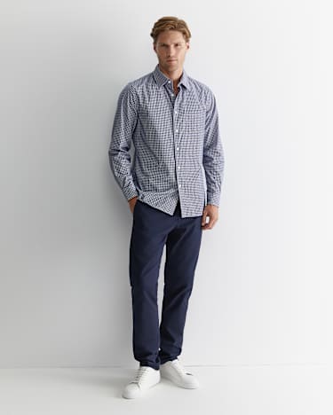 Claremont Print Shirt in BALL POINT BLUE
