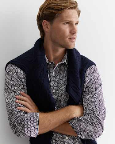Claremont Print Shirt in LILAC