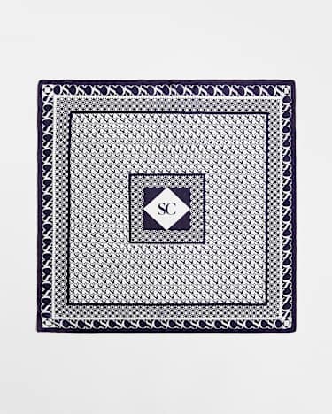 Logo Silk Scarf in CLASSIC NAVY