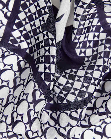 Logo Silk Scarf in CLASSIC NAVY