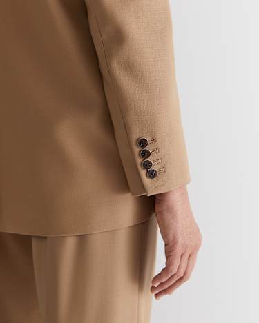 Bianca Relaxed Wool Blazer in CAMEL