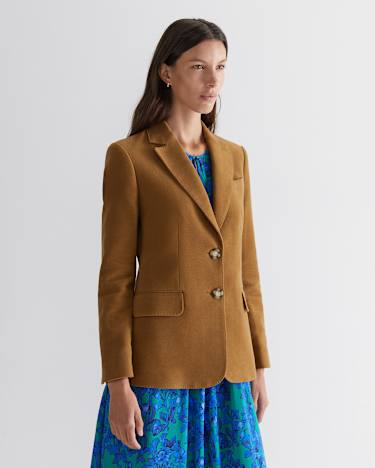 The Italian Moleskin Blazer in CARAMEL