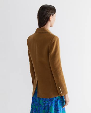 The Italian Moleskin Blazer in CARAMEL