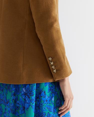 The Italian Moleskin Blazer in CARAMEL
