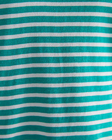 Melange Stripe Tee in GREEN MELANGE