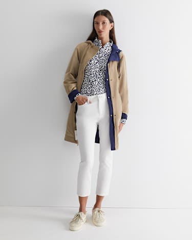 Adele Reversible Anorak in NAVY/CAMEL