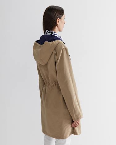 Adele Reversible Anorak in NAVY/CAMEL