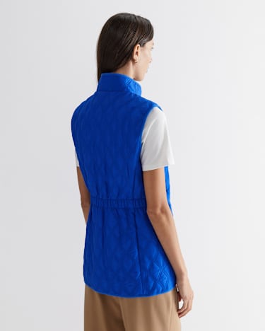 Charlie Quilted Vest in COBALT