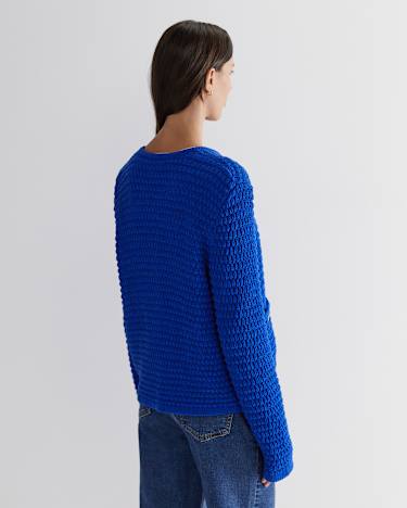 Olivia Tape Yarn Cardigan in SAPPHIRE