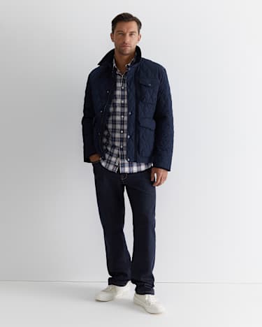 Callam Check Shirt in NAVY MULTI