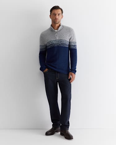 Civic Quarter Zip in BALL POINT BLUE