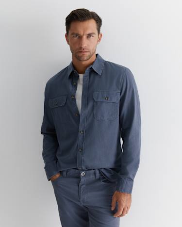 Edgar Shirt in STEEL BLUE