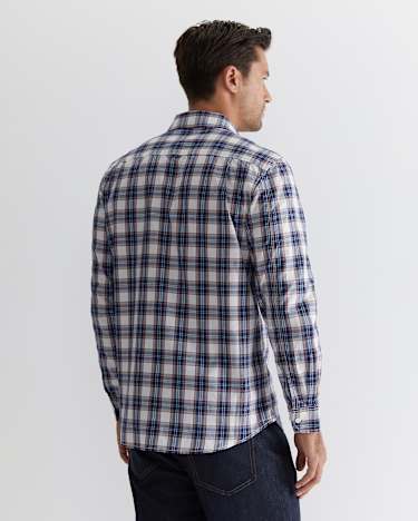Callam Check Shirt in NAVY MULTI
