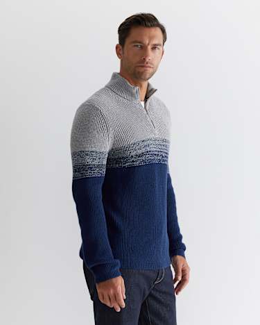 Civic Quarter Zip in BALL POINT BLUE