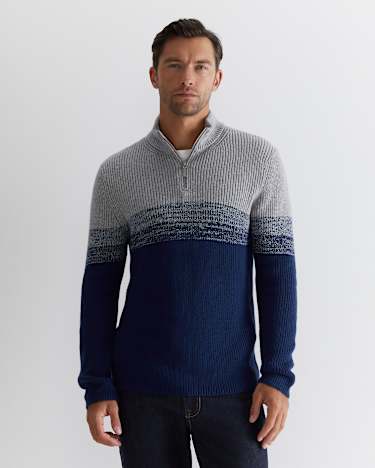 Civic Quarter Zip in BALL POINT BLUE