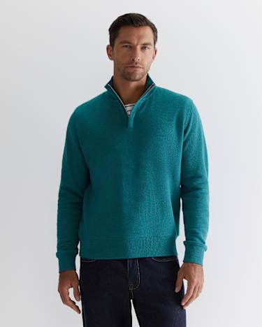 Mont Quarter Zip in LAKE BLUE