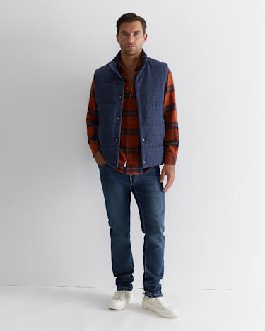 Owen Quilted Vest in NAVY