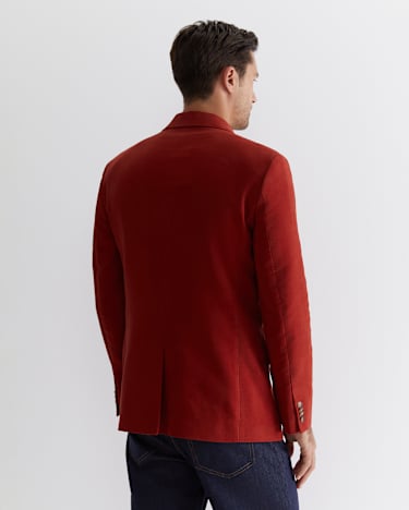 Italian Moleskin Blazer in BURNT ORANGE