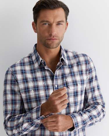 Callam Check Shirt in NAVY MULTI