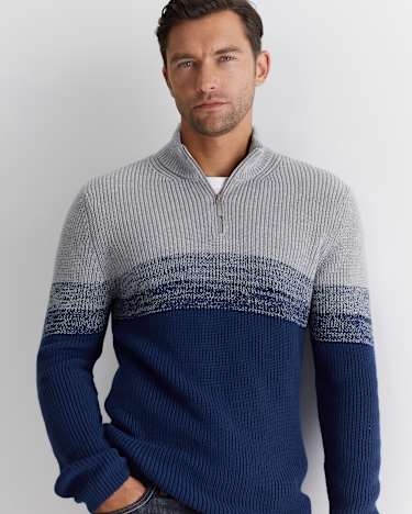 Civic Quarter Zip in BALL POINT BLUE