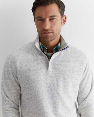 Mont Quarter Zip in OATMEAL
